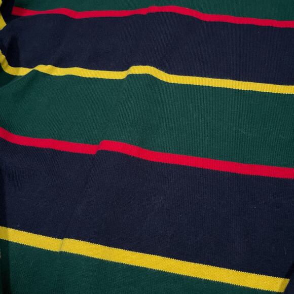 NBA Rowing Blazers Chicago Bulls Polo Rugby Size Large Striped Colorblock Shirt - Picture 9 of 10